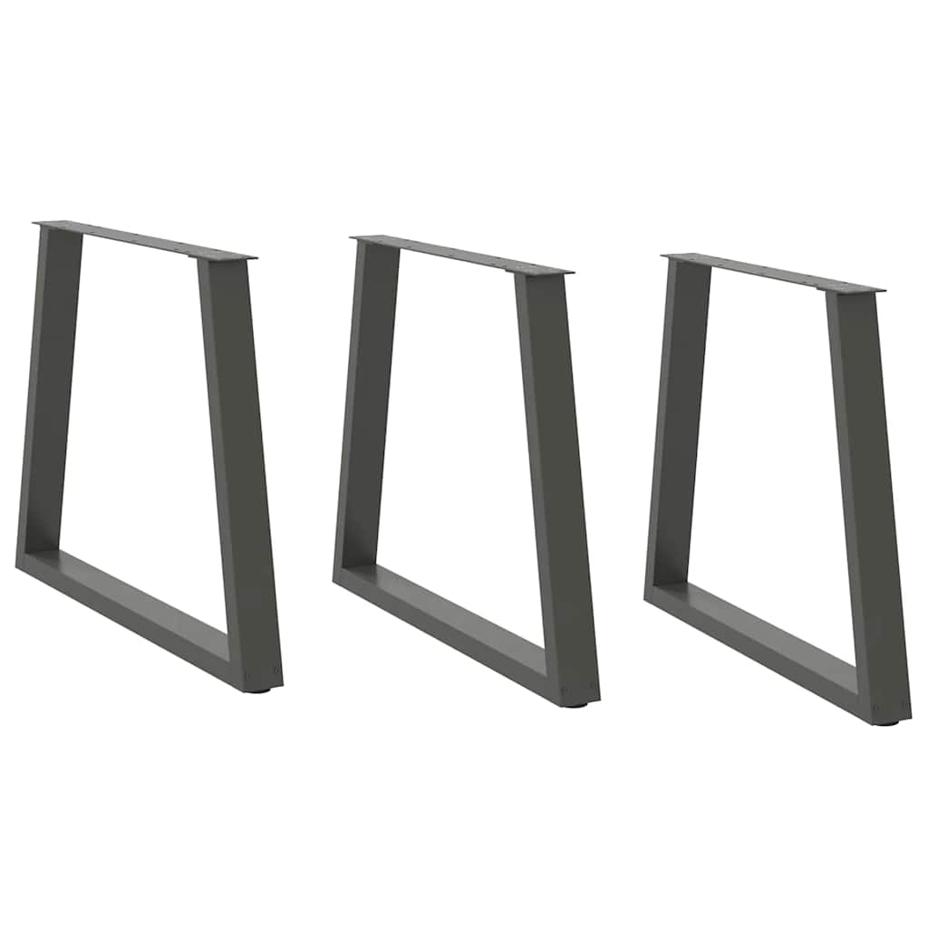 Pieds de table à manger en V 3 pièces Anthracite 70 x (72-73,3) cm Acier - XIOS