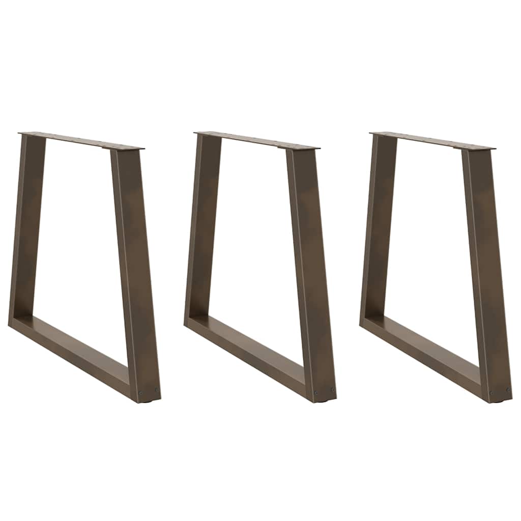Pieds de table à manger en forme de V 3 pièces Acier naturel 70 x (72-73,3) cm - XIOS