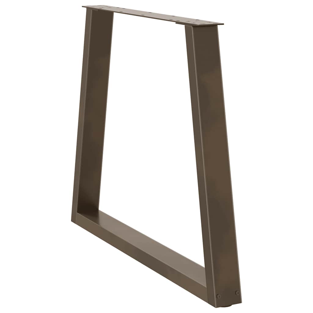 Pieds de table à manger en forme de V 3 pièces Acier naturel 80 x (72-73,3) cm Acier - XIOS