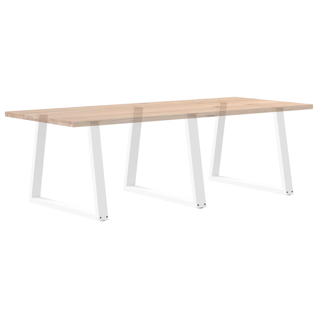 Pieds de table à manger en V 3 pièces Blanc 90 x (72-73,3) cm Acier - XIOS