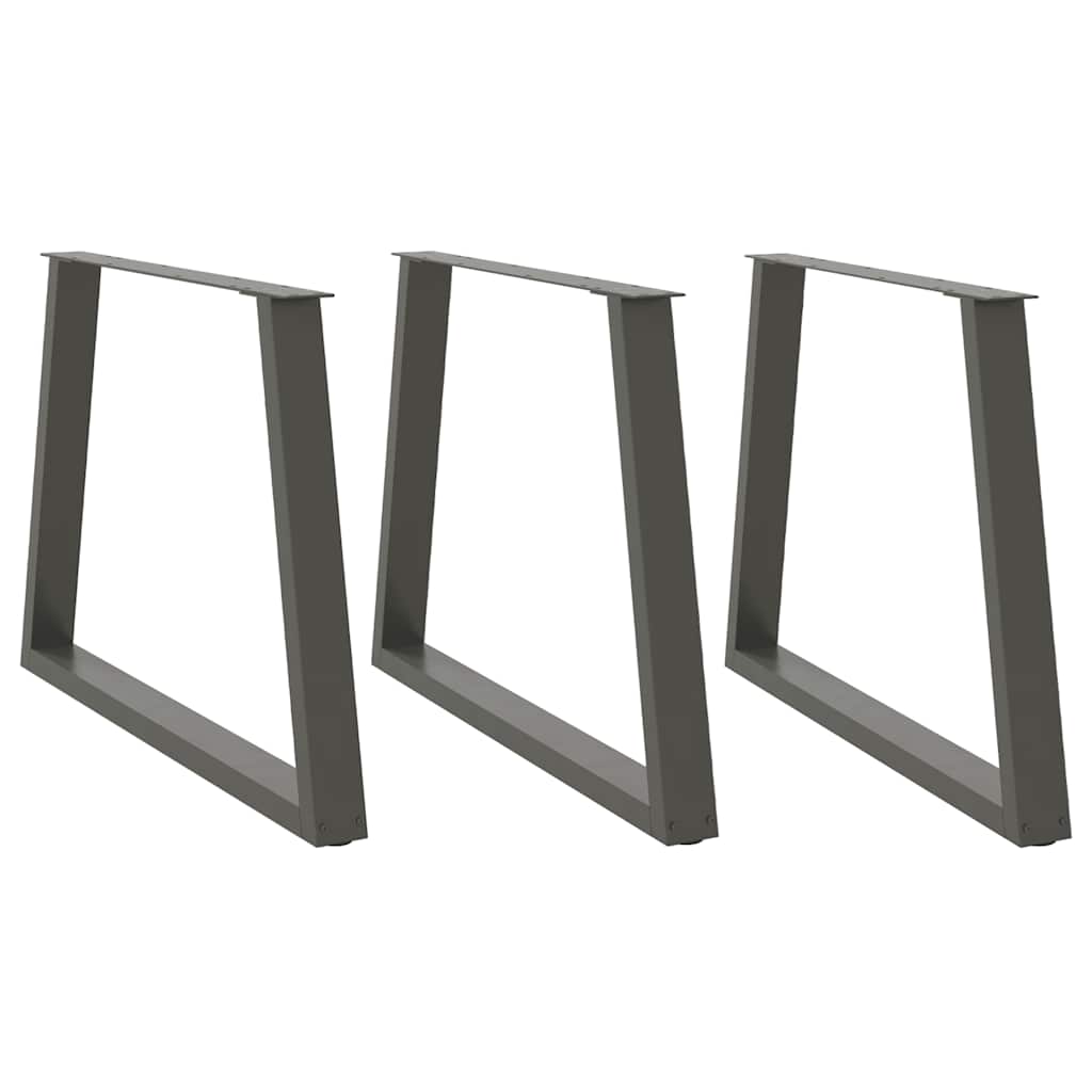 Pieds de table à manger en forme de V 3 pièces Anthracite 90 x (72-73,3) cm Acier - XIOS