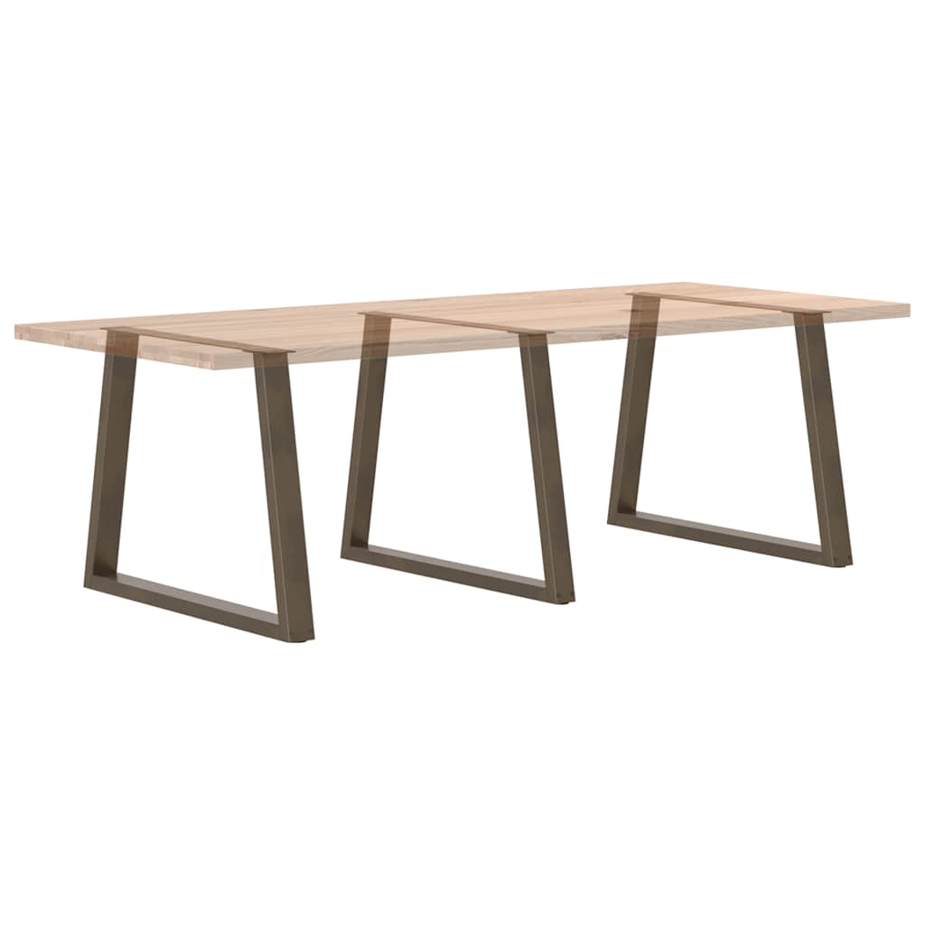 Pieds de table à manger en forme de V, 3 pièces, acier naturel, 100 x (72-73,3) cm - XIOS