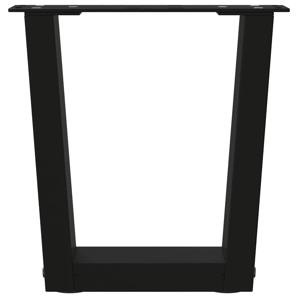 Pieds de table basse en V 2 pièces Noir 30 x (30-31,3) cm Acier - XIOS
