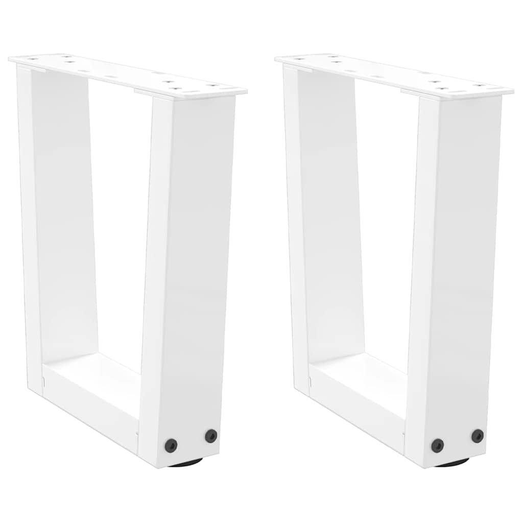 Pieds de table basse en forme de V, 2 pièces, blanc, 30 x (30-31,3) cm, acier - XIOS