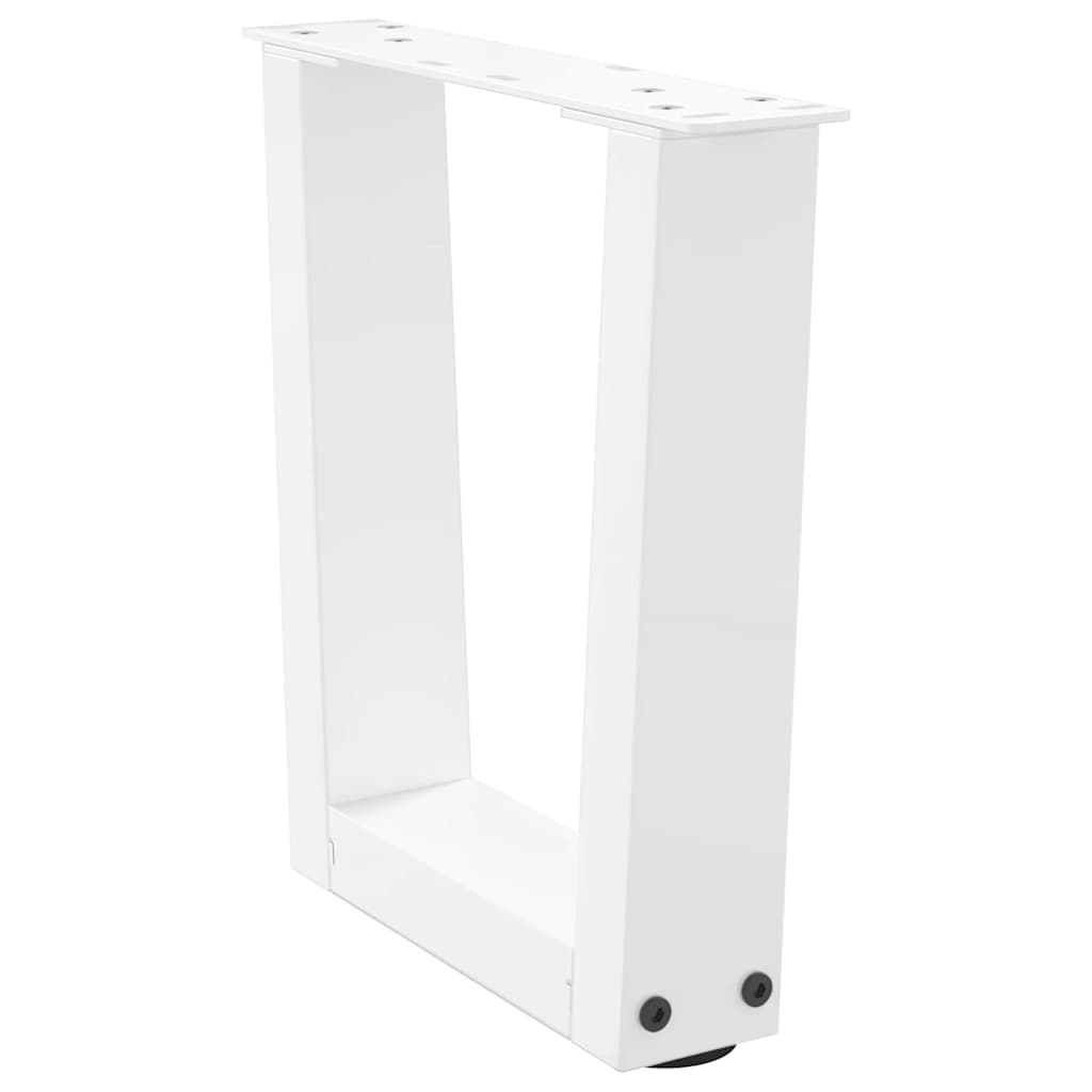 Pieds de table basse en forme de V, 2 pièces, blanc, 30 x (30-31,3) cm, acier - XIOS