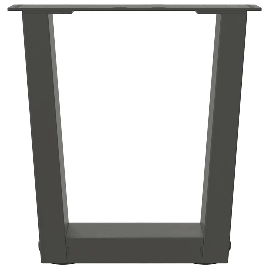 Pieds de table basse en forme de V, 2 pièces, anthracite, 30 x (30-31,3) cm, acier - XIOS