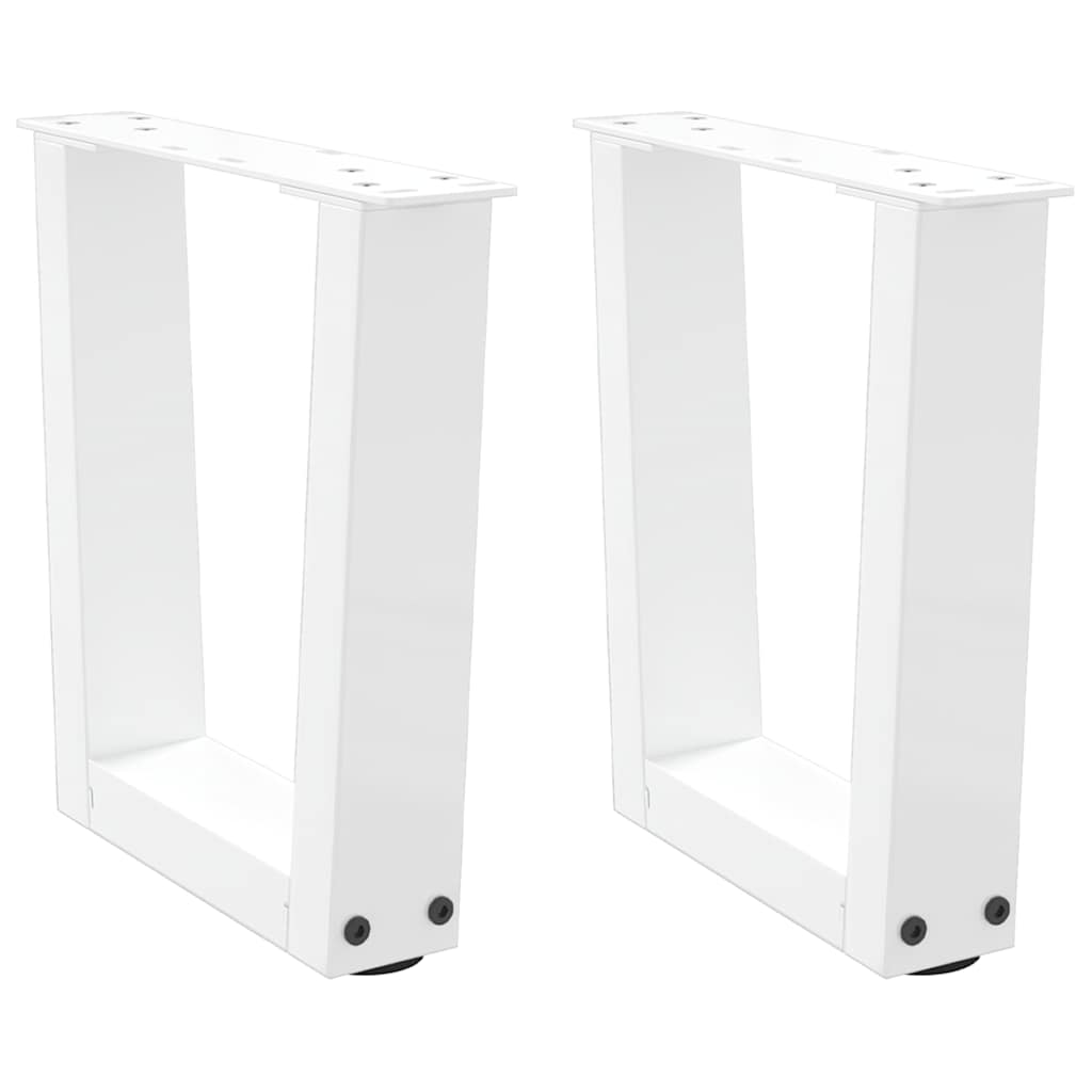 Pieds de table basse en forme de V, 2 pièces, blanc, 40 x (30-31,3) cm, acier - XIOS