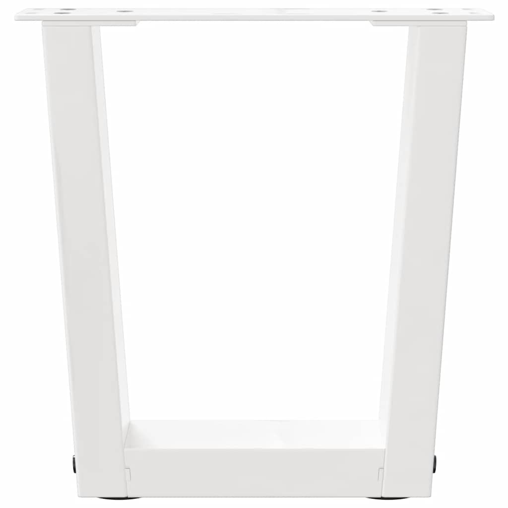 Pieds de table basse en forme de V, 2 pièces, blanc, 40 x (30-31,3) cm, acier - XIOS