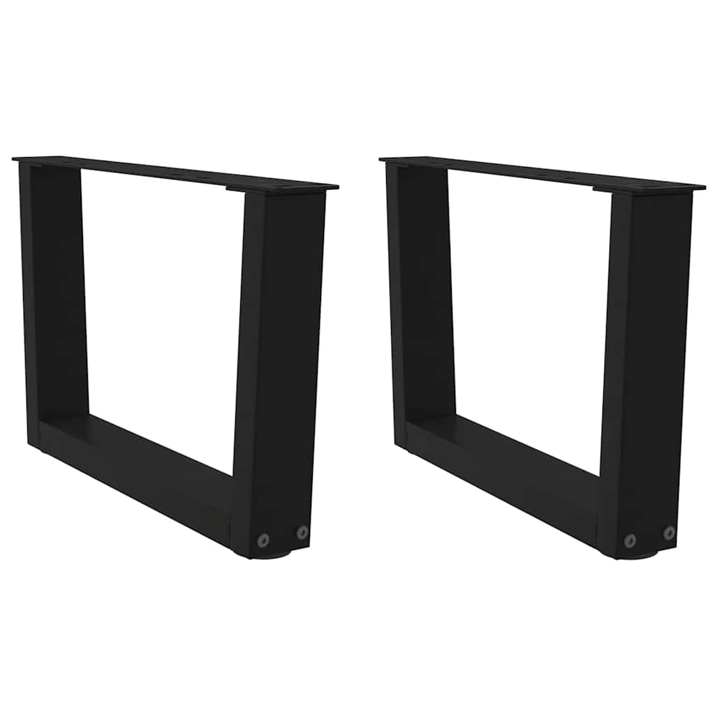 Pieds de table basse en forme de V, 2 pièces, noir, 50 x (30-31,3) cm, acier - XIOS