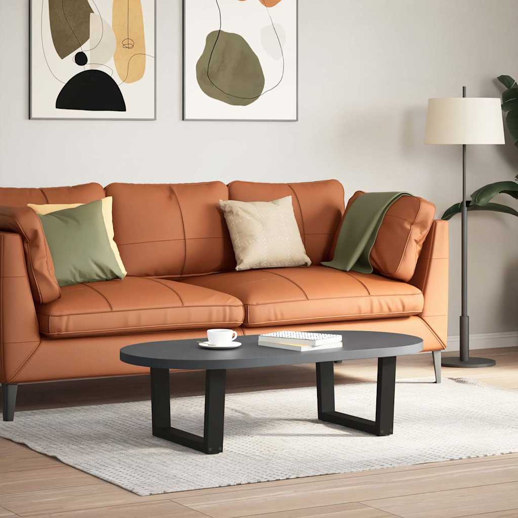 Pieds de table basse en forme de V, 2 pièces, noir, 50 x (30-31,3) cm, acier - XIOS