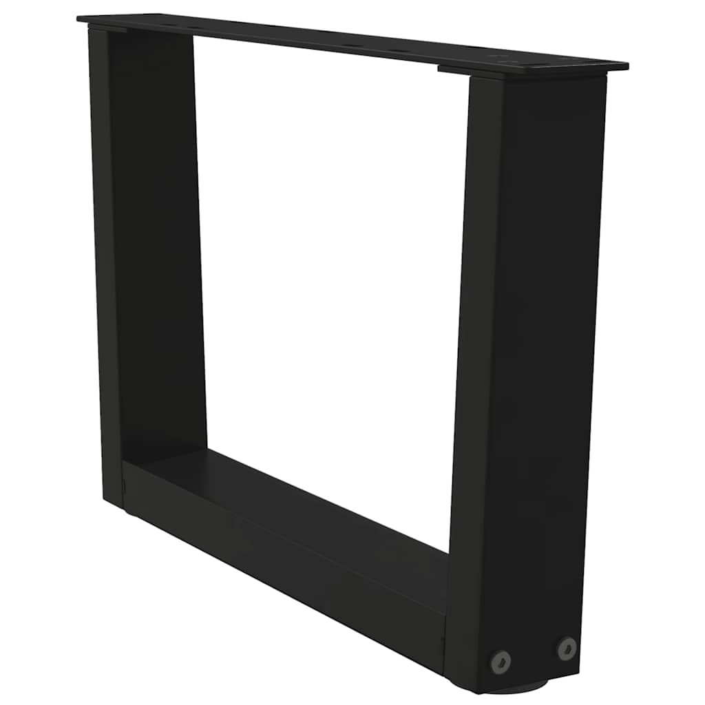 Pieds de table basse en forme de V, 2 pièces, noir, 50 x (30-31,3) cm, acier - XIOS