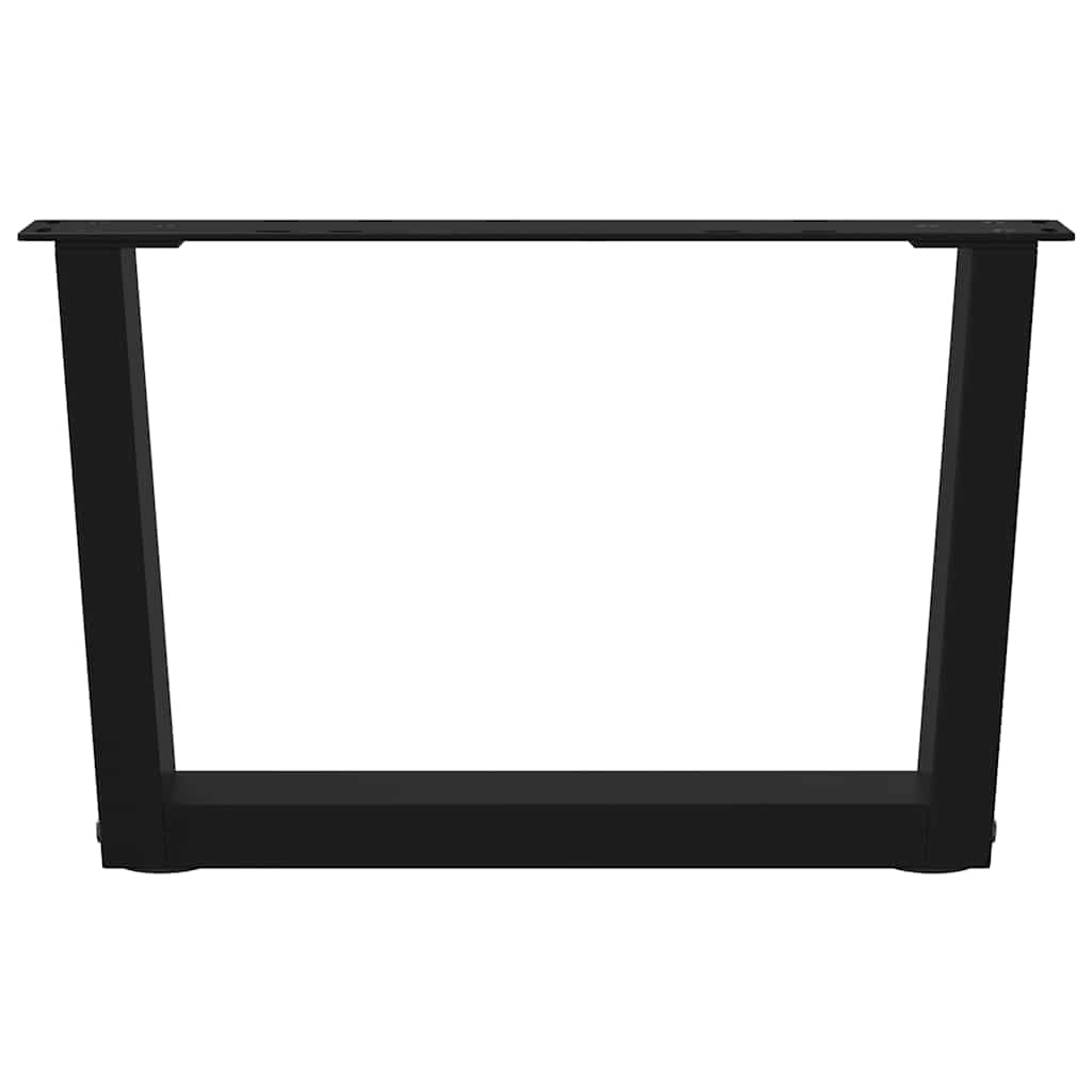 Pieds de table basse en forme de V, 2 pièces, noir, 50 x (30-31,3) cm, acier - XIOS