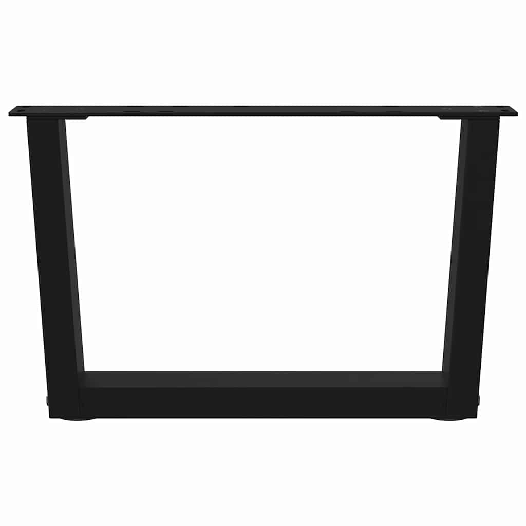 Pieds de table basse en forme de V, 2 pièces, noir, 50 x (30-31,3) cm, acier - XIOS