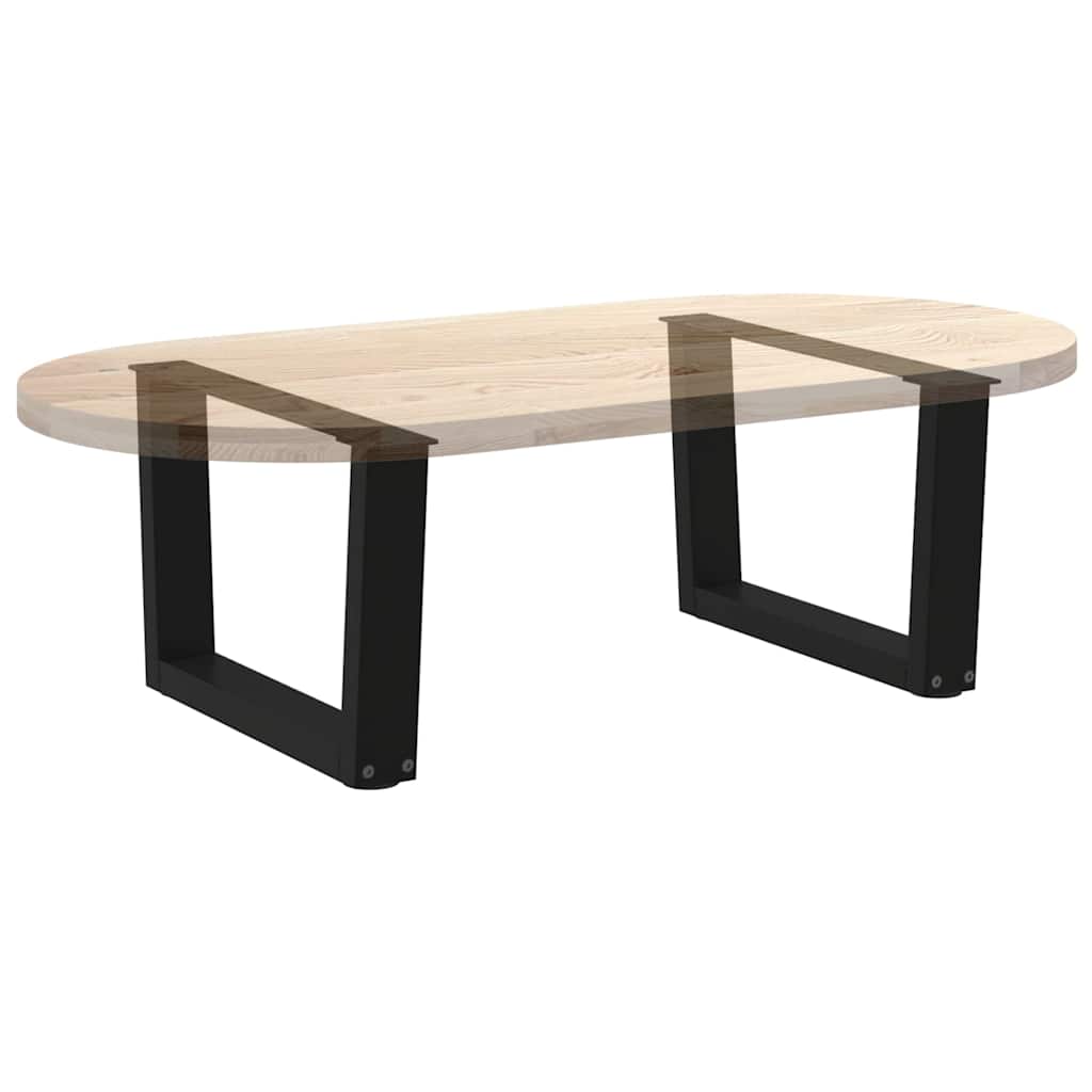 Pieds de table basse en forme de V, 2 pièces, noir, 50 x (30-31,3) cm, acier - XIOS