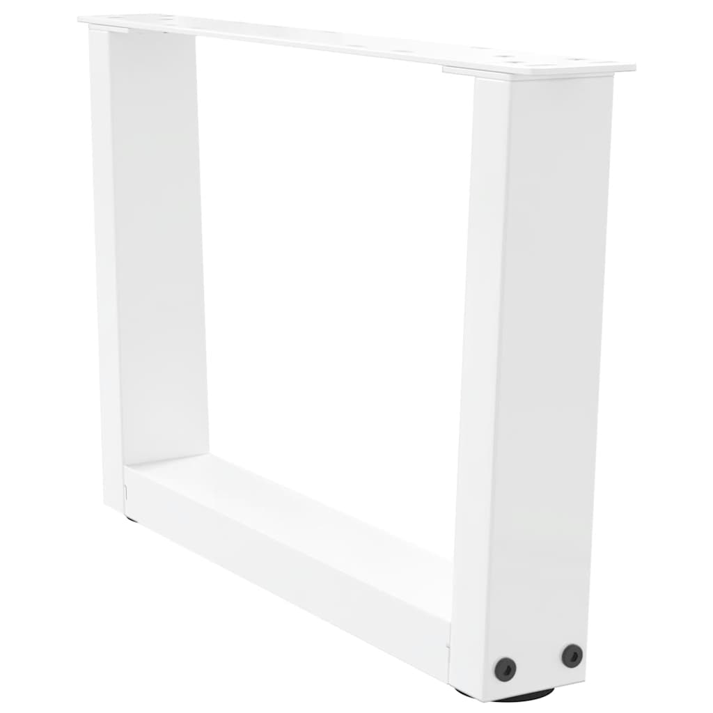 Pieds de table basse en forme de V, 2 pièces, blanc, 50 x (30-31,3) cm, acier - XIOS