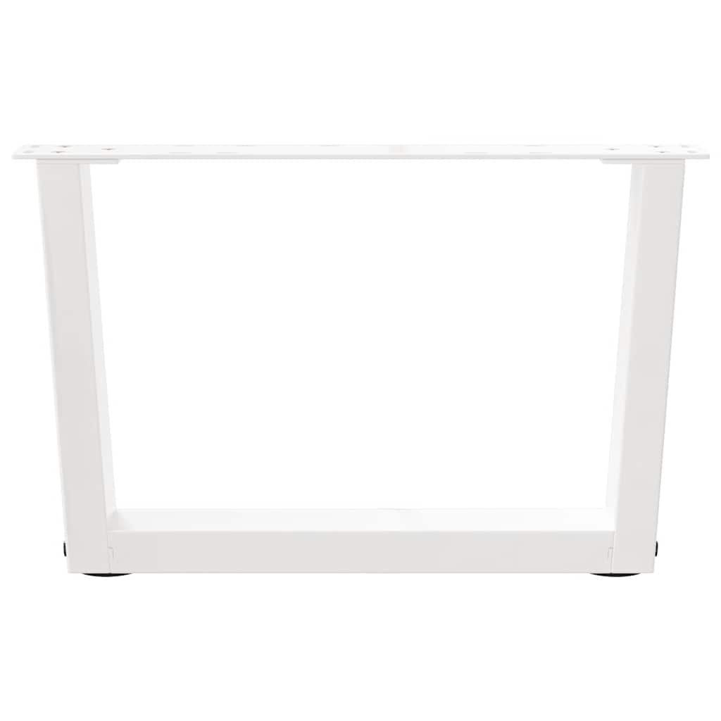 Pieds de table basse en forme de V, 2 pièces, blanc, 50 x (30-31,3) cm, acier - XIOS