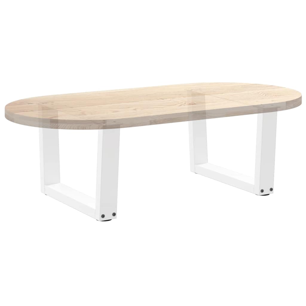 Pieds de table basse en forme de V, 2 pièces, blanc, 50 x (30-31,3) cm, acier - XIOS