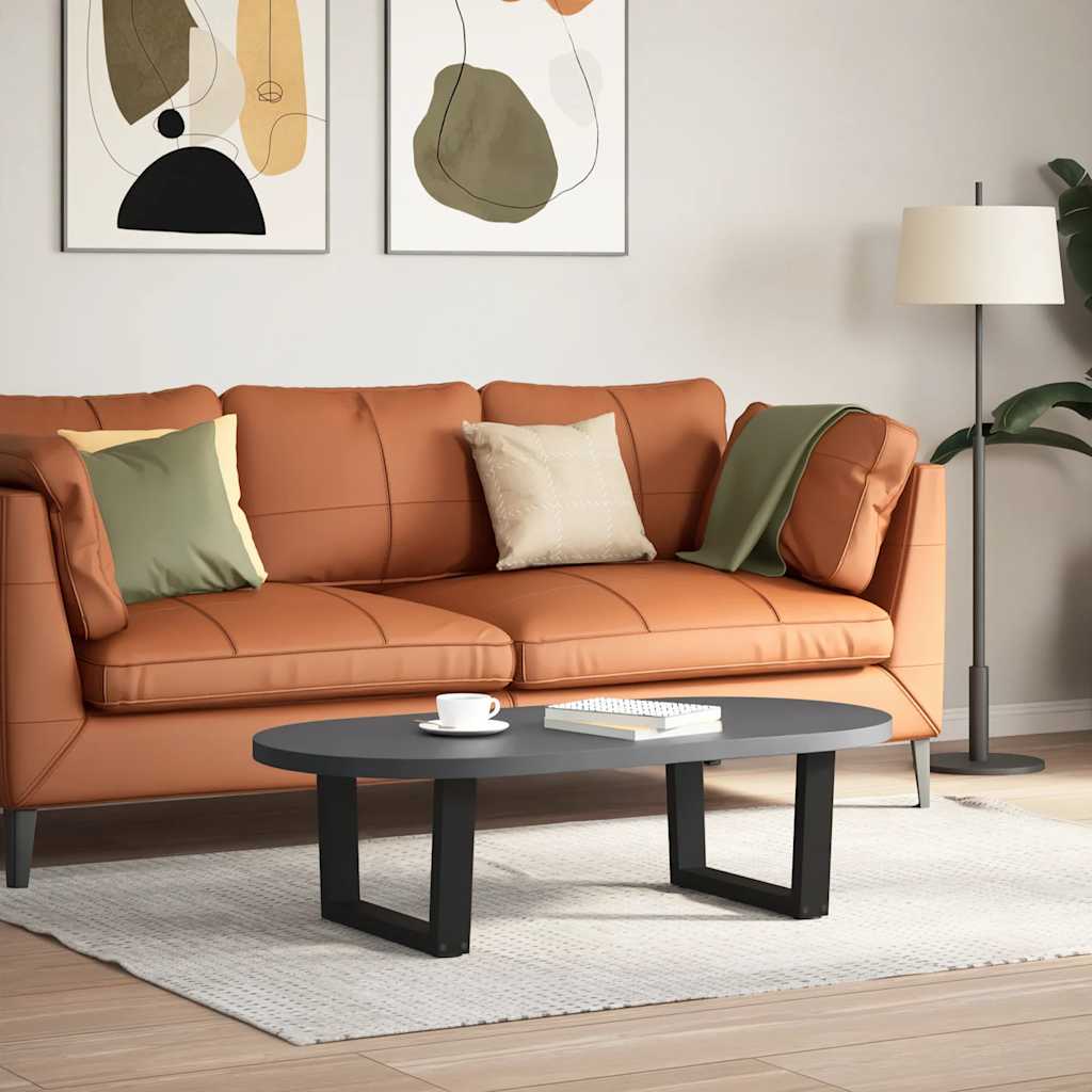 Pieds de table basse en forme de V, 2 pièces, noir, 60 x (30-31,3) cm, acier - XIOS