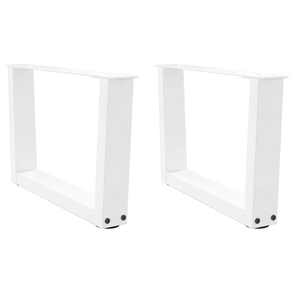 Pieds de table basse en forme de V, 2 pièces, blanc, 60 x (30-31,3) cm, acier - XIOS