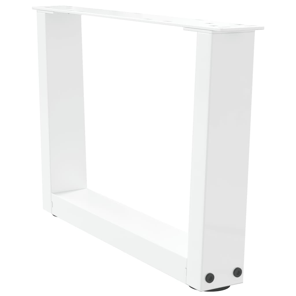 Pieds de table basse en forme de V, 2 pièces, blanc, 60 x (30-31,3) cm, acier - XIOS