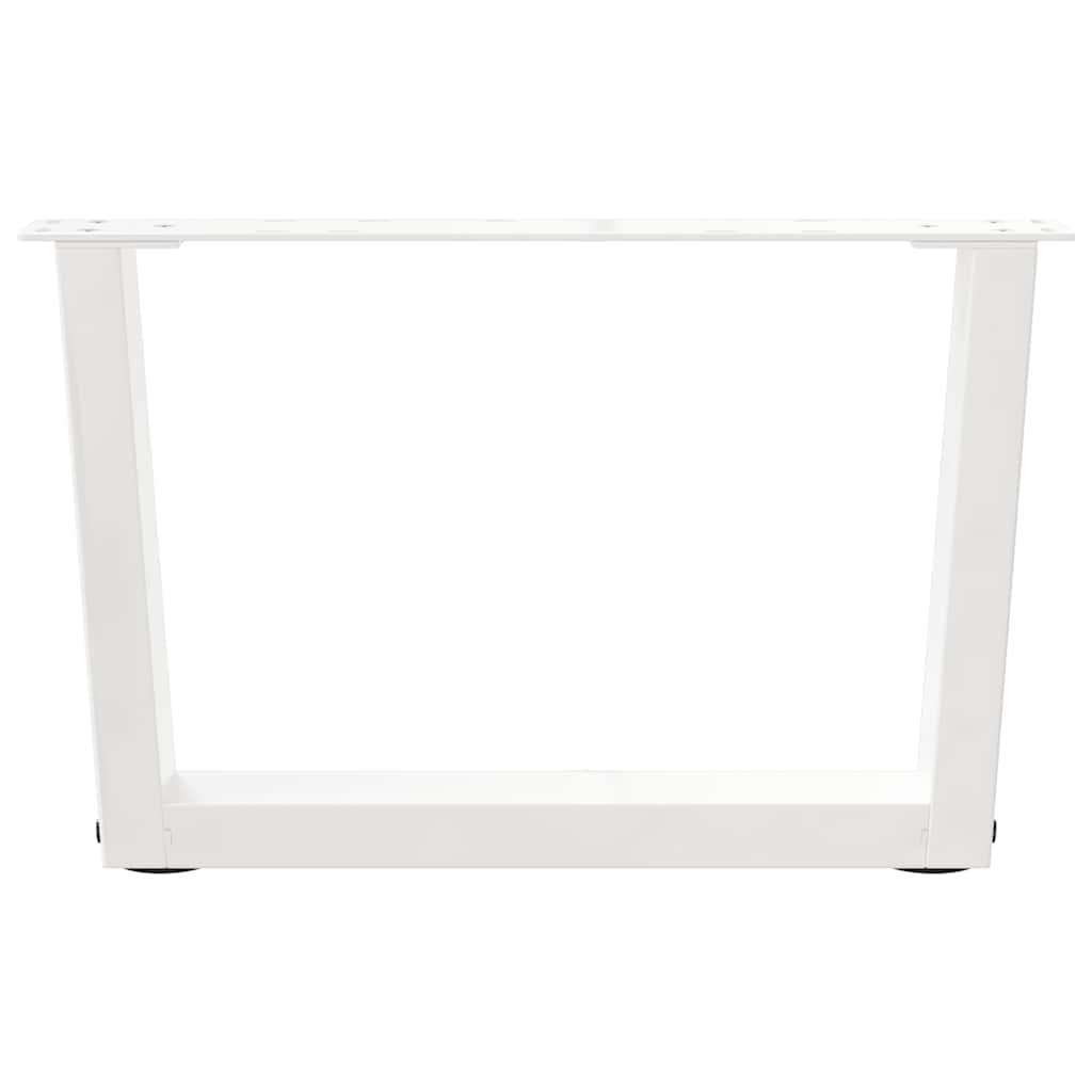 Pieds de table basse en forme de V, 2 pièces, blanc, 60 x (30-31,3) cm, acier - XIOS