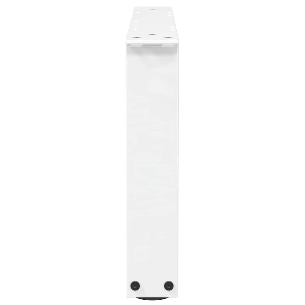 Pieds de table basse en forme de V, 2 pièces, blanc, 60 x (30-31,3) cm, acier - XIOS