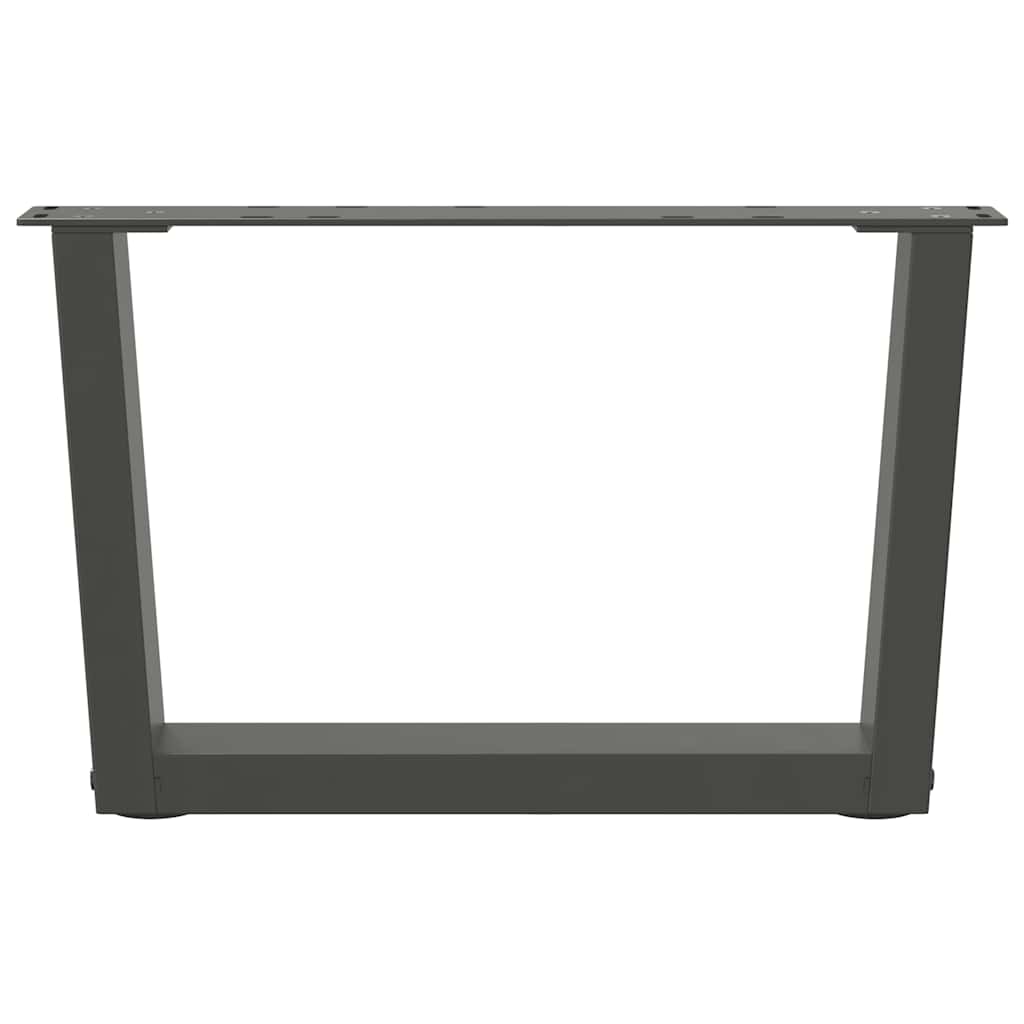 Pieds de table basse en forme de V, 2 pièces, anthracite, 60 x (30-31,3) cm, acier - XIOS