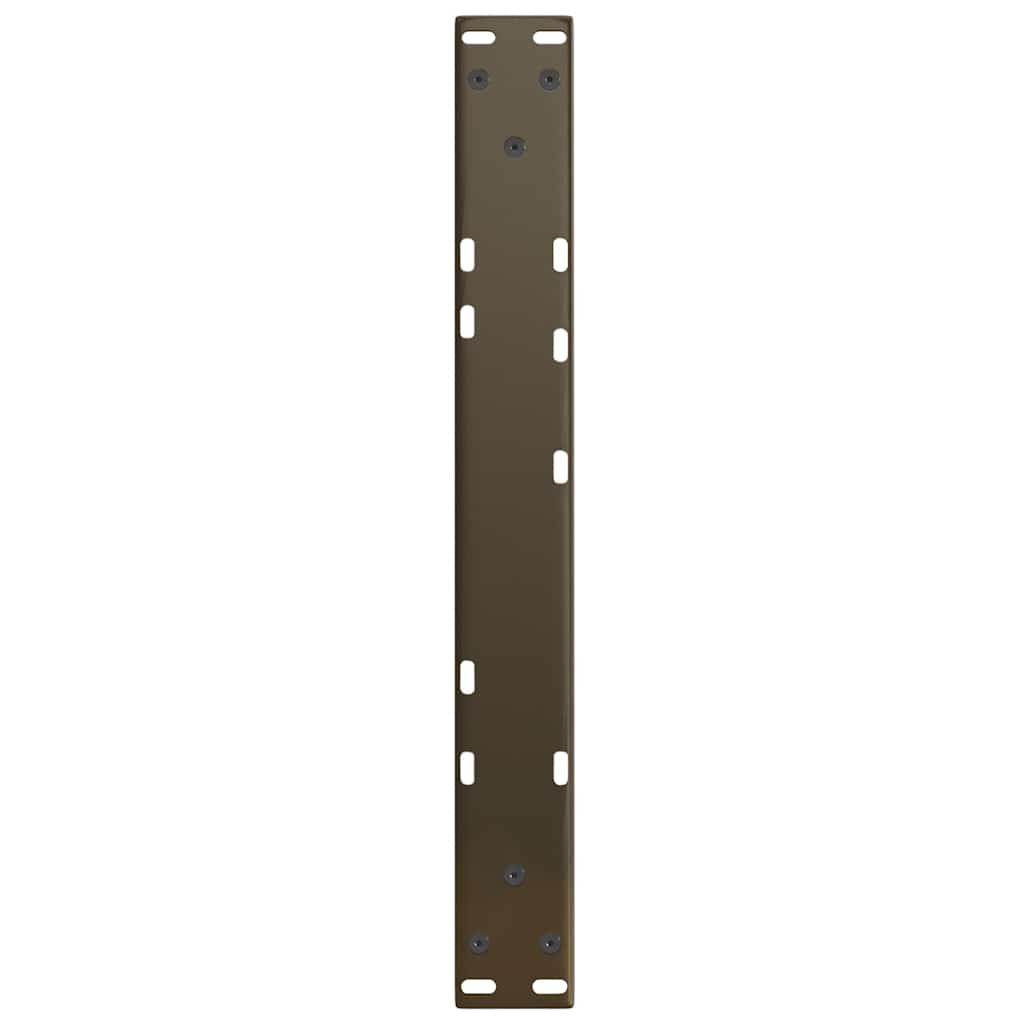 Pieds de table basse en forme de V, 2 pièces, acier naturel, 60 x (30-31,3) cm - XIOS
