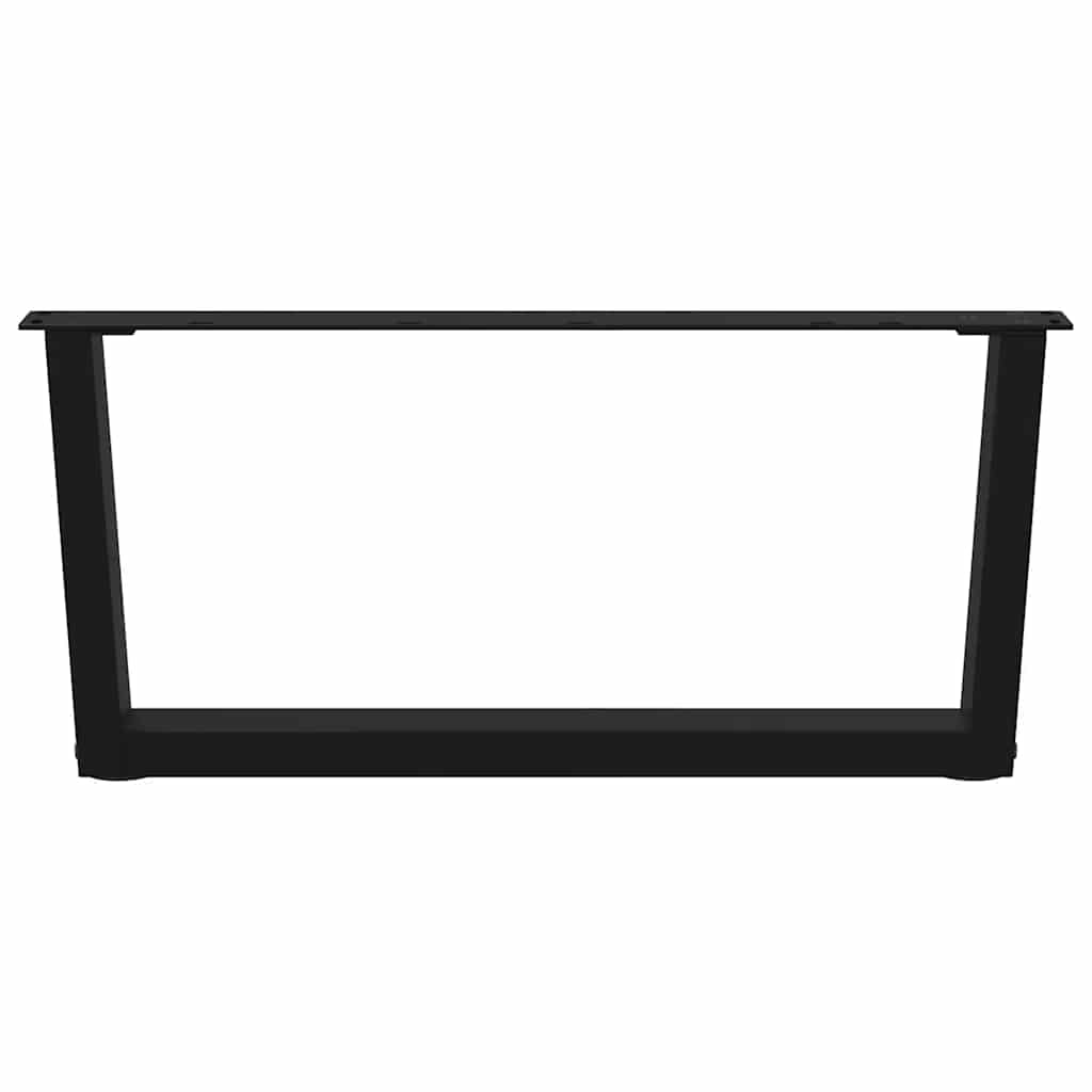 Pieds de table basse en forme de V, 2 pièces, noir, 70 x (30-31,3) cm, acier - XIOS