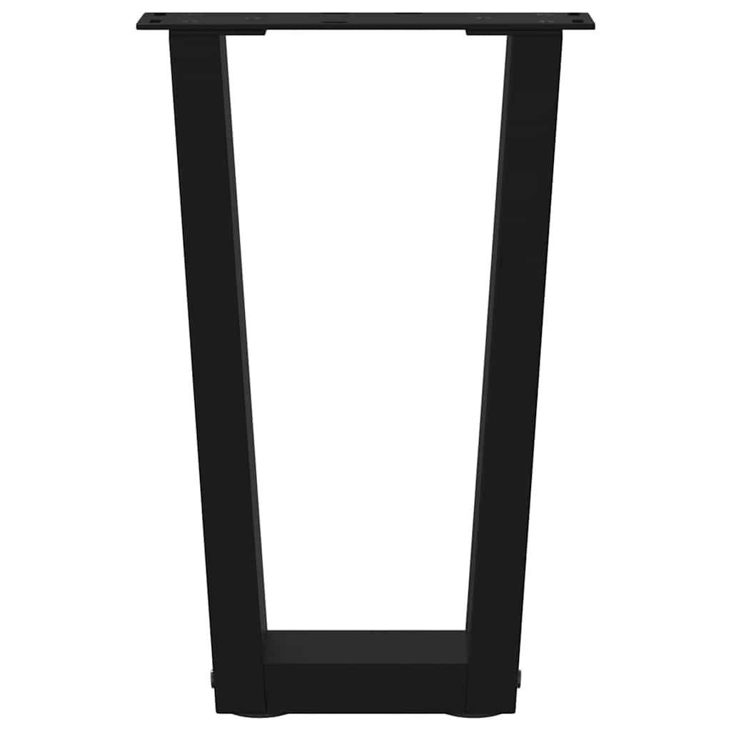Pieds de table basse en forme de V 2 pièces Noir 28 x (42-43,3) cm Acier - XIOS
