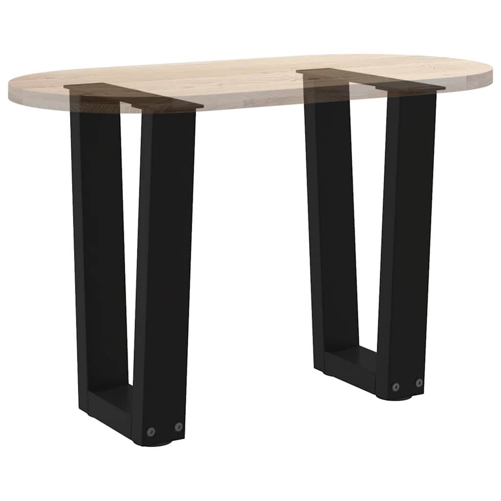 Pieds de table basse en forme de V 2 pièces Noir 28 x (42-43,3) cm Acier - XIOS