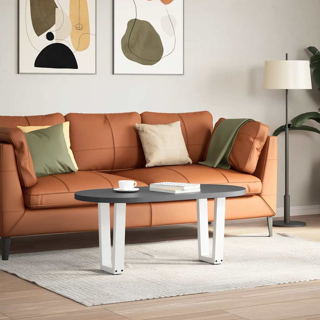 Pieds de table basse en forme de V, 2 pièces, blanc, 28 x (42-43,3) cm, acier - XIOS