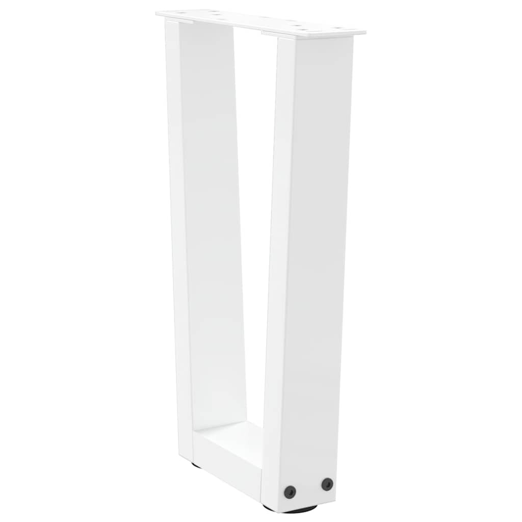Pieds de table basse en forme de V, 2 pièces, blanc, 28 x (42-43,3) cm, acier - XIOS