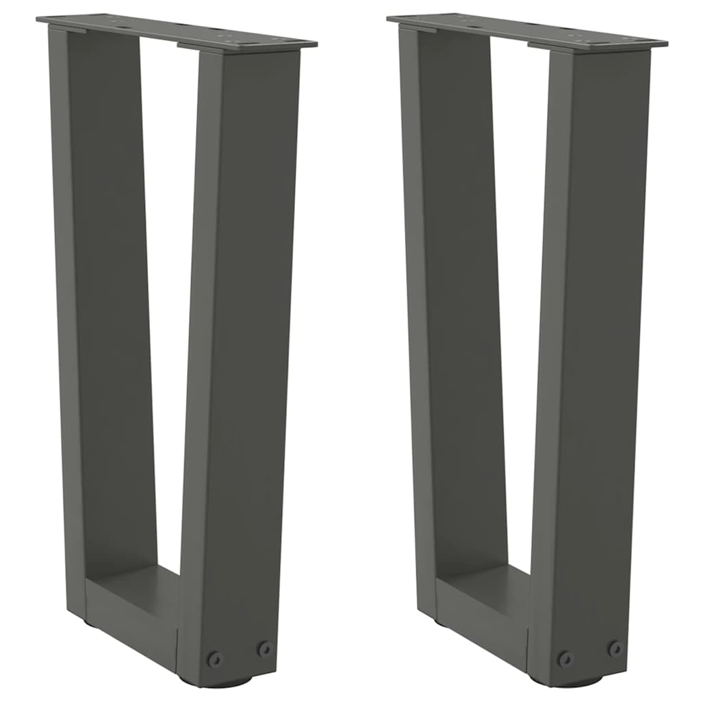 Pieds de table basse en forme de V 2 pièces Anthracite 28 x (42-43,3) cm Acier - XIOS