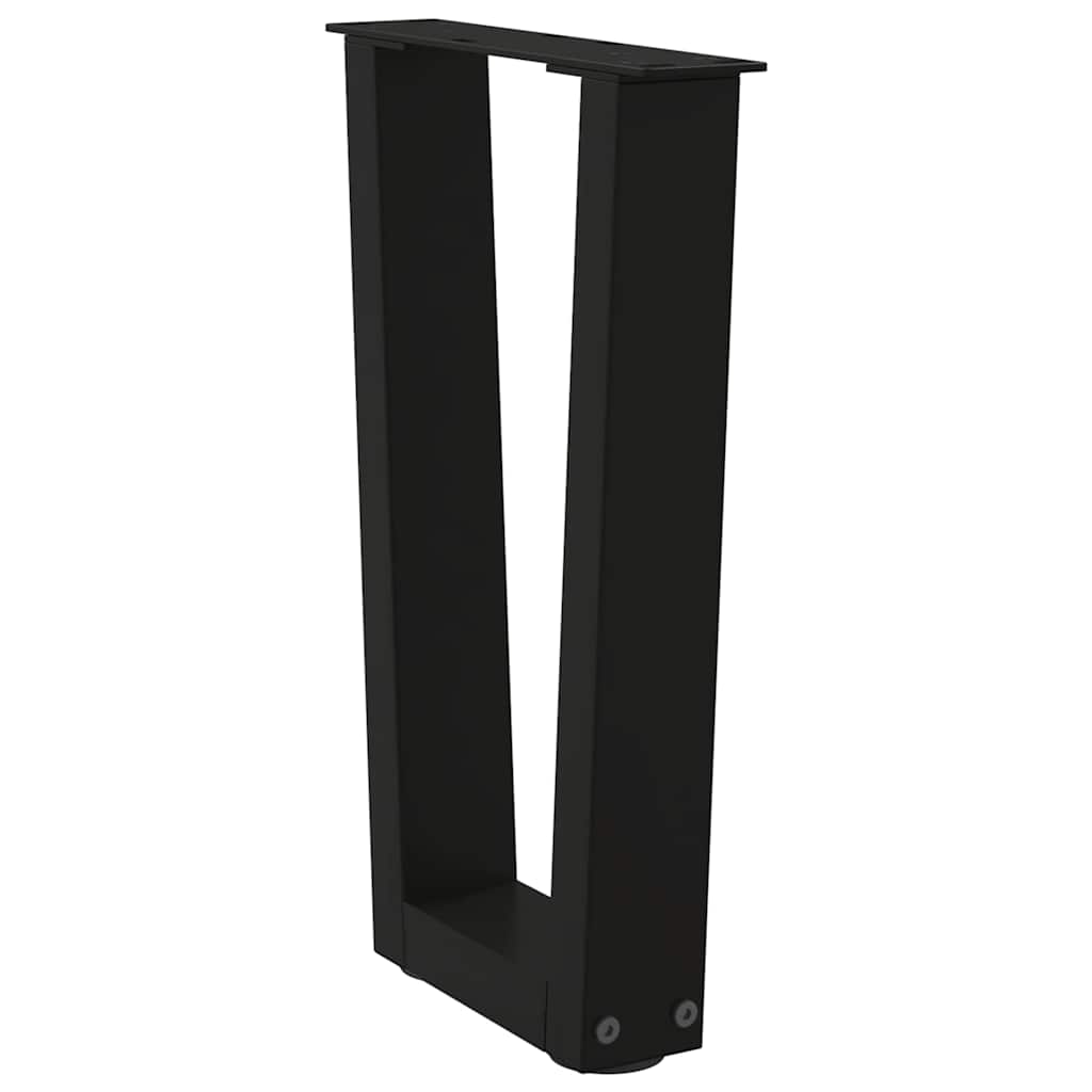 Pieds de table basse en V 2 pièces Noir 38 x (42-43,3) cm Acier - XIOS