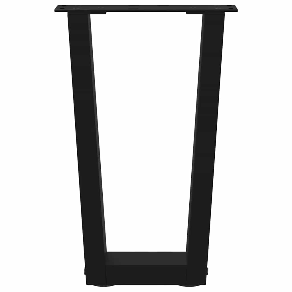Pieds de table basse en V 2 pièces Noir 38 x (42-43,3) cm Acier - XIOS