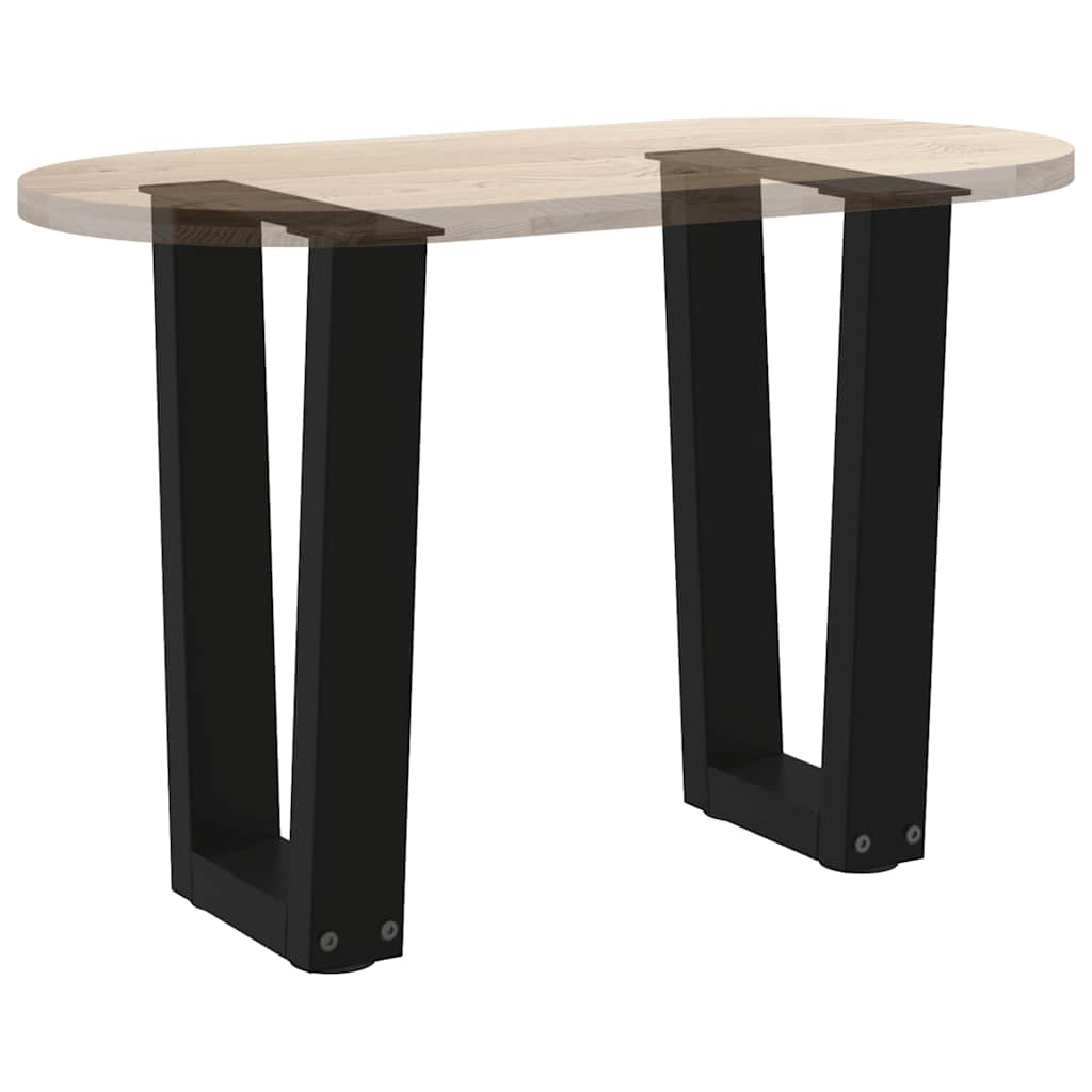 Pieds de table basse en V 2 pièces Noir 38 x (42-43,3) cm Acier - XIOS