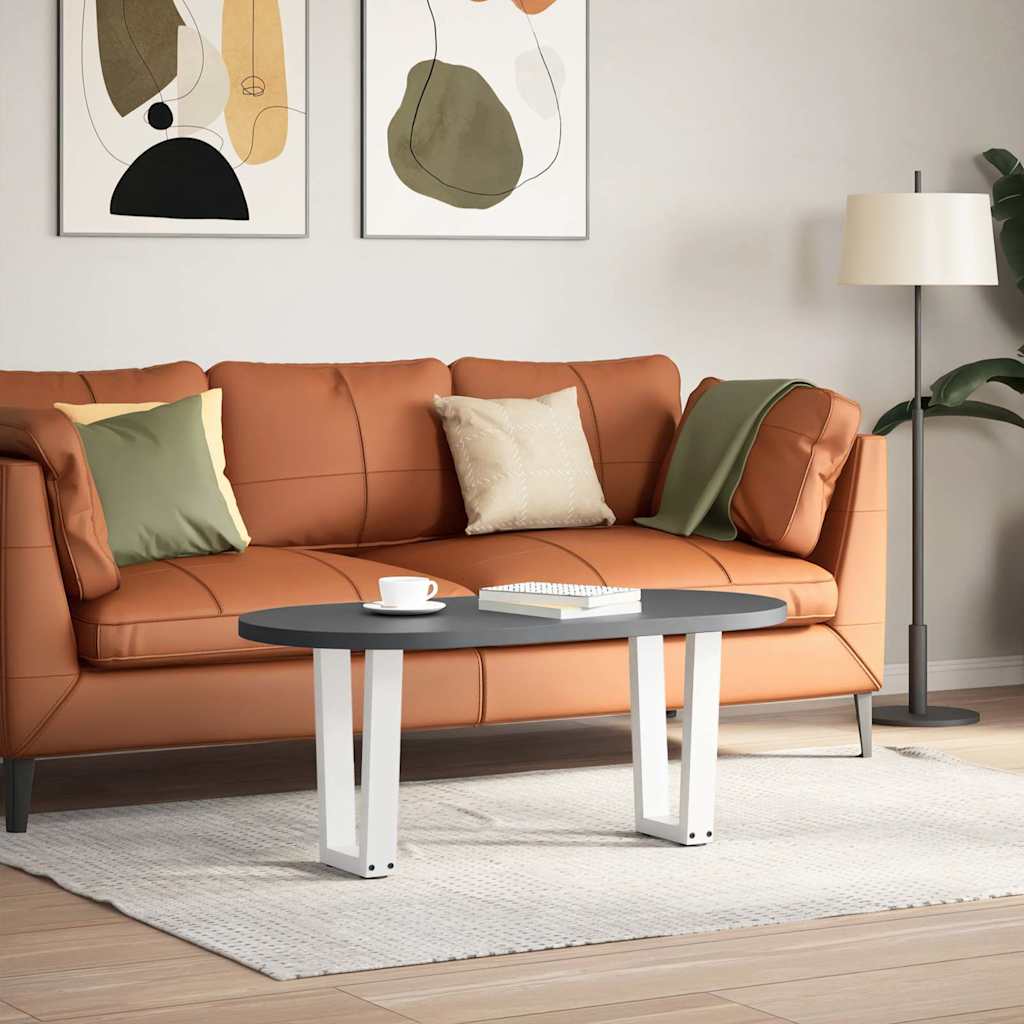 Pieds de table basse en forme de V, 2 pièces, blanc, 38 x (42-43,3) cm, acier - XIOS