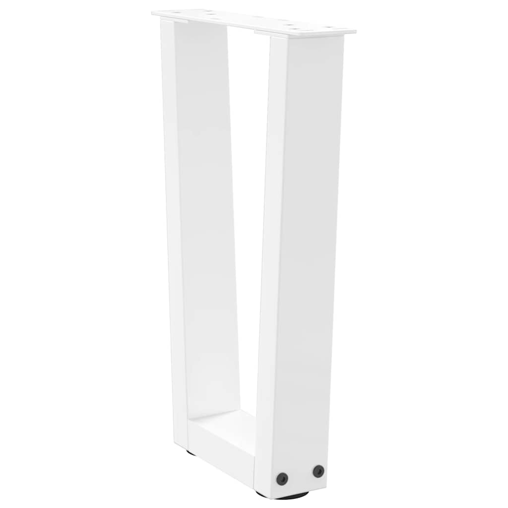 Pieds de table basse en forme de V, 2 pièces, blanc, 38 x (42-43,3) cm, acier - XIOS