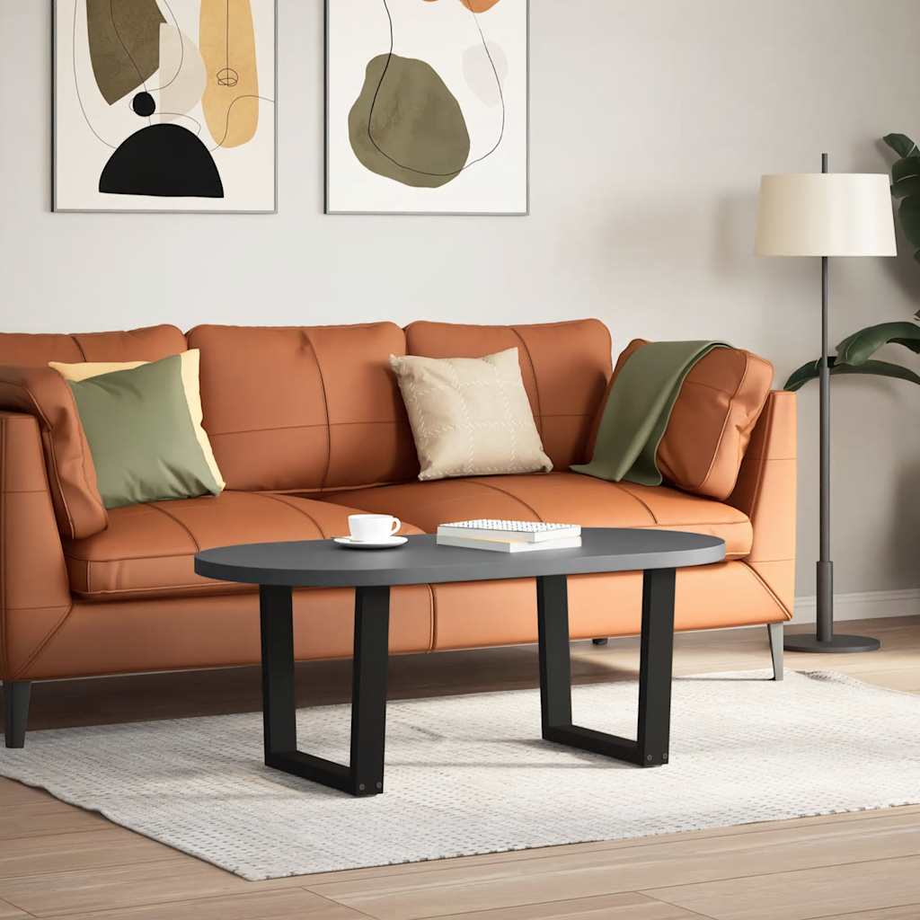 Pieds de table basse en forme de V, 2 pièces, noir, 50 x (42-43,3) cm, acier - XIOS