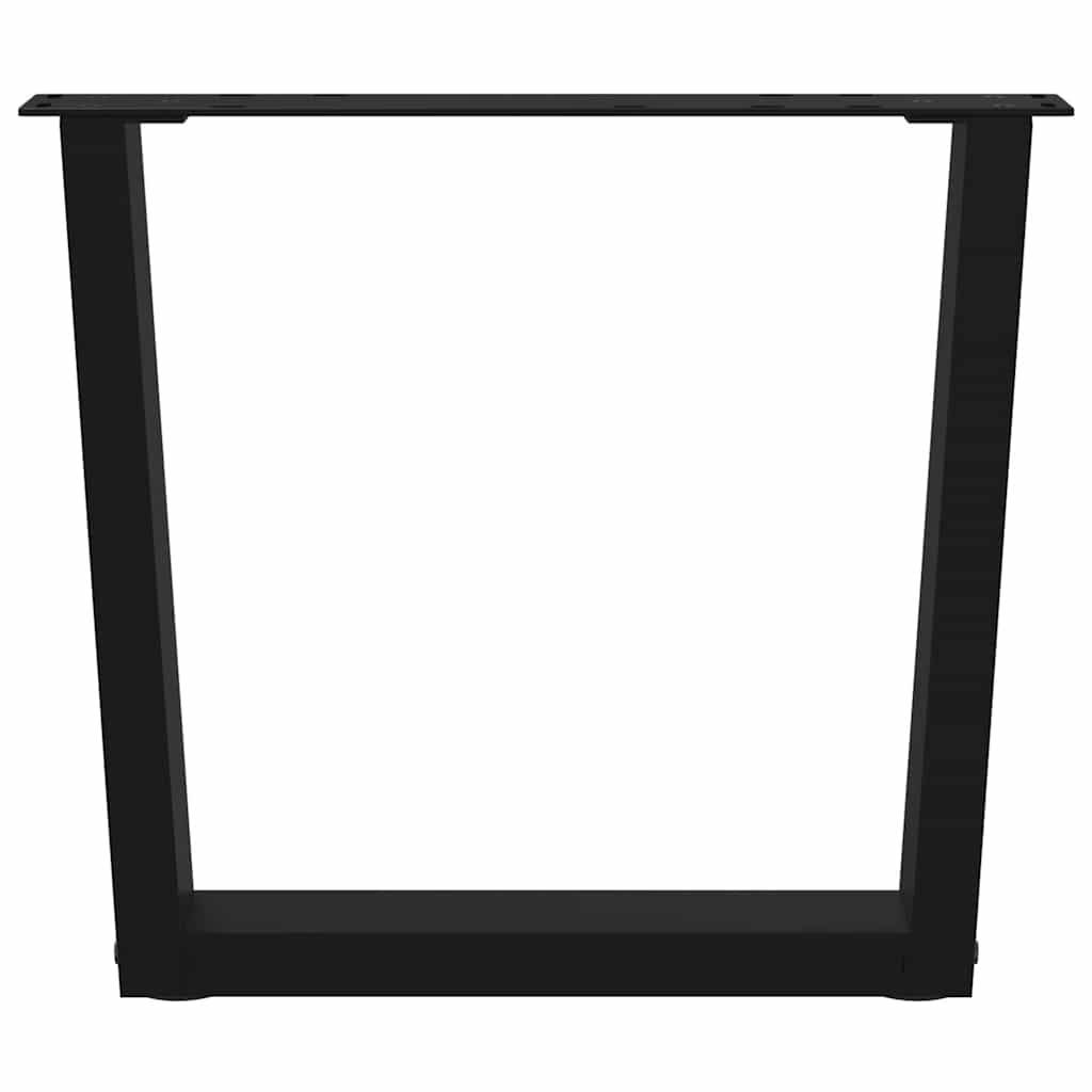 Pieds de table basse en forme de V, 2 pièces, noir, 50 x (42-43,3) cm, acier - XIOS