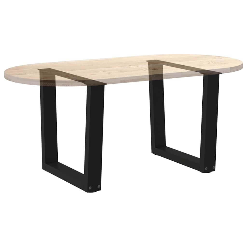 Pieds de table basse en forme de V, 2 pièces, noir, 50 x (42-43,3) cm, acier - XIOS