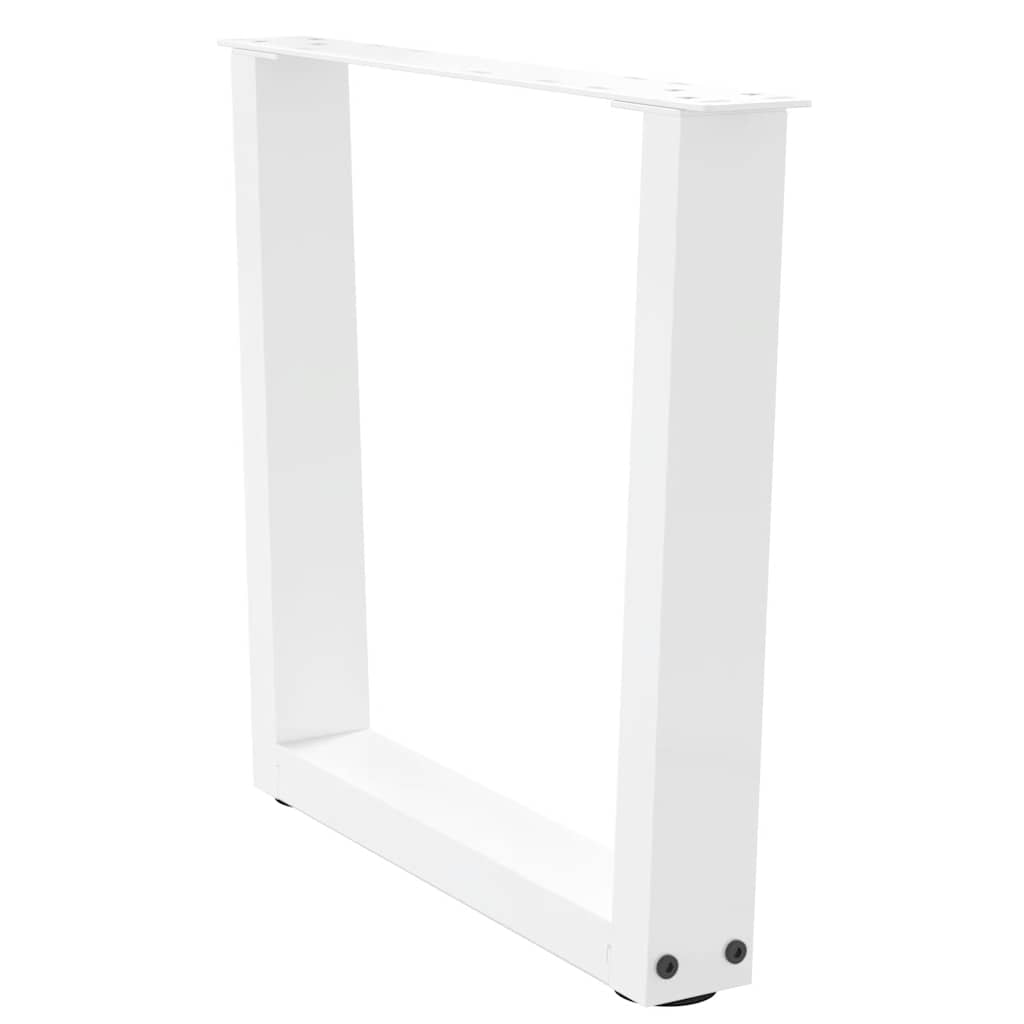 Pieds de table basse en forme de V, 2 pièces, blanc, 50 x (42-43,3) cm, acier - XIOS