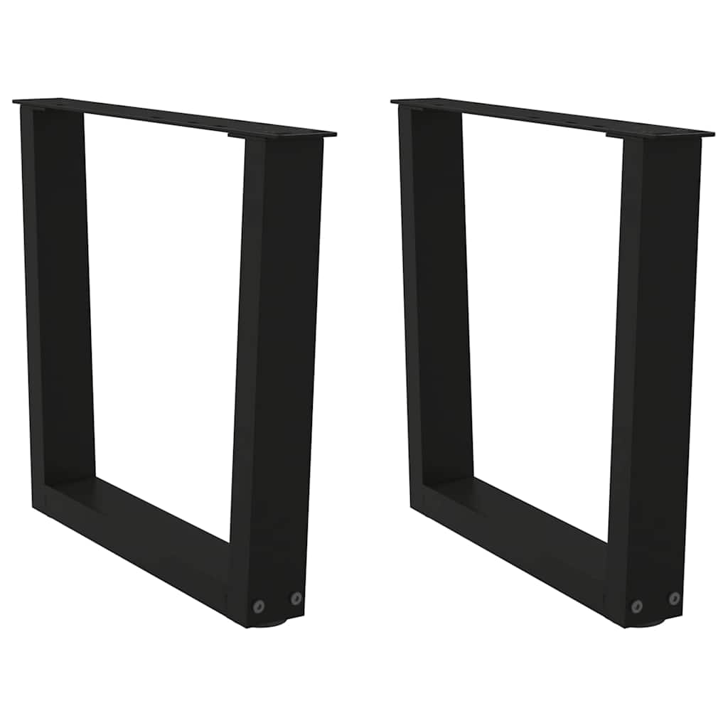 Pieds de table basse en forme de V, 2 pièces, noir, 60 x (42-43,3) cm, acier - XIOS