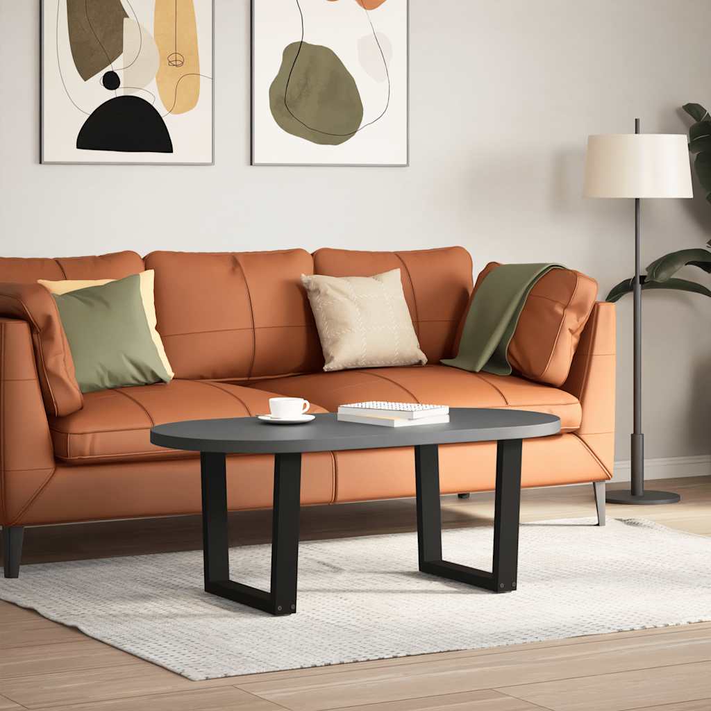 Pieds de table basse en forme de V, 2 pièces, noir, 60 x (42-43,3) cm, acier - XIOS
