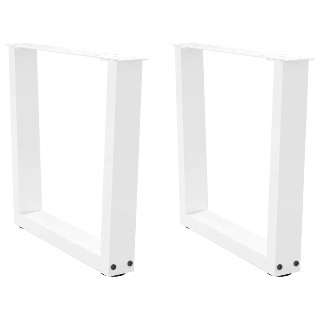 Pieds de table basse en forme de V, 2 pièces, blanc, 60 x (42-43,3) cm, acier - XIOS