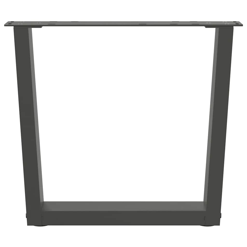 Pieds de table basse en forme de V, 2 pièces, anthracite, 60 x (42-43,3) cm, acier - XIOS