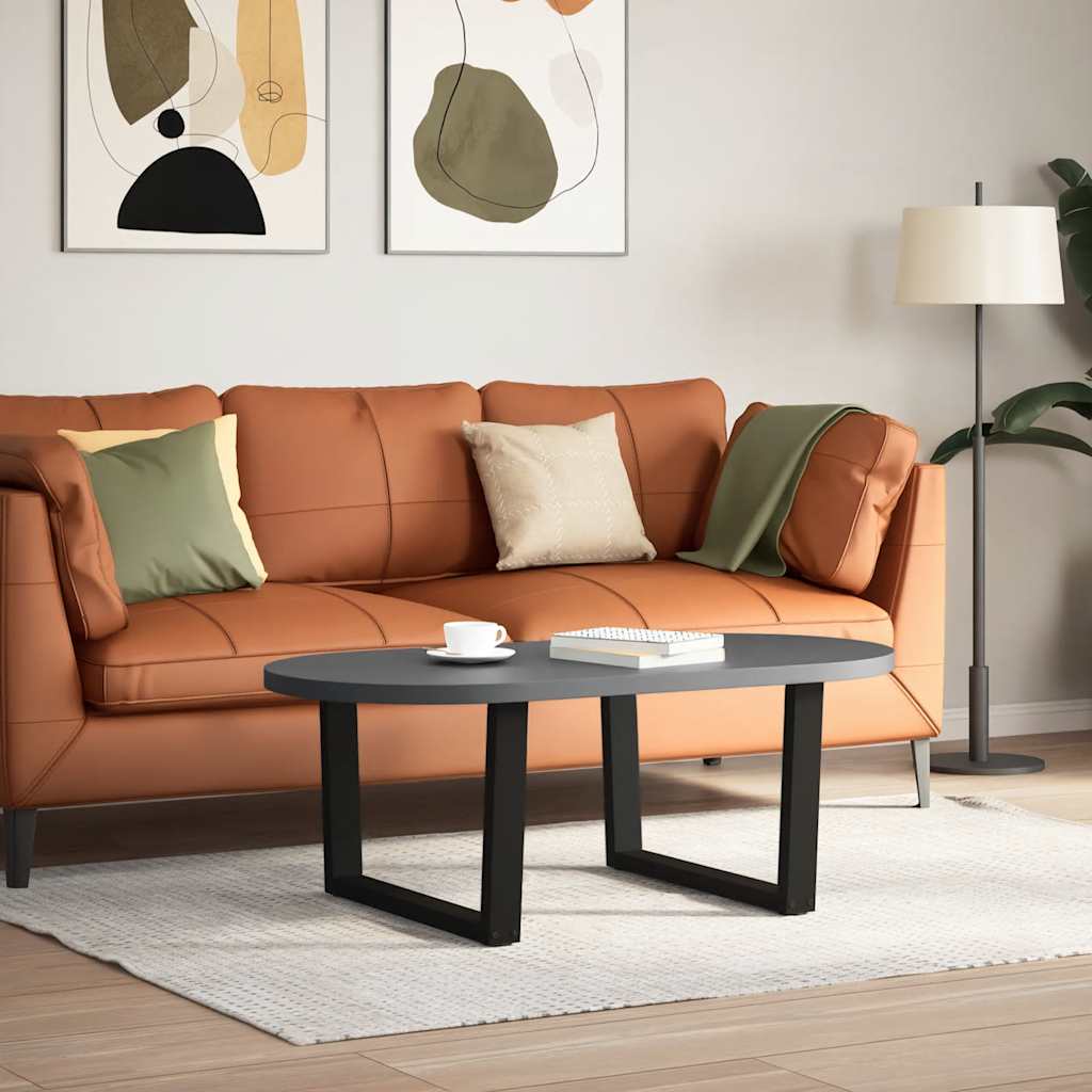 Pieds de table basse en forme de V, 2 pièces, noir, 70 x (42-43,3) cm, acier - XIOS