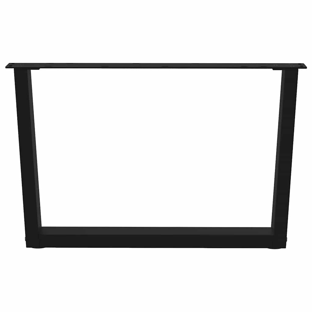 Pieds de table basse en forme de V, 2 pièces, noir, 70 x (42-43,3) cm, acier - XIOS