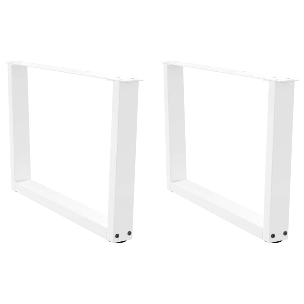 Pieds de table basse en forme de V, 2 pièces, blanc, 70 x (42-43,3) cm, acier - XIOS